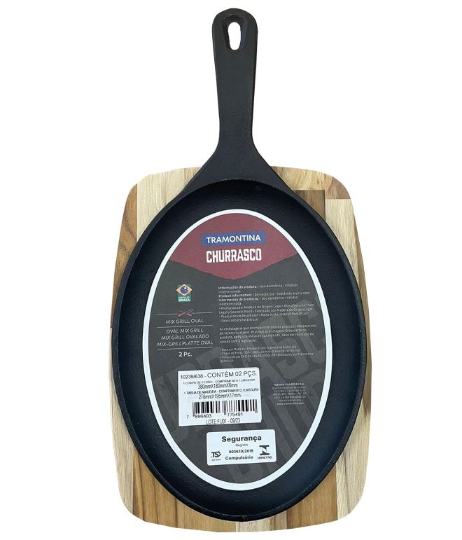 Mix grill forjado oval 30x18x1.8cm tramontina