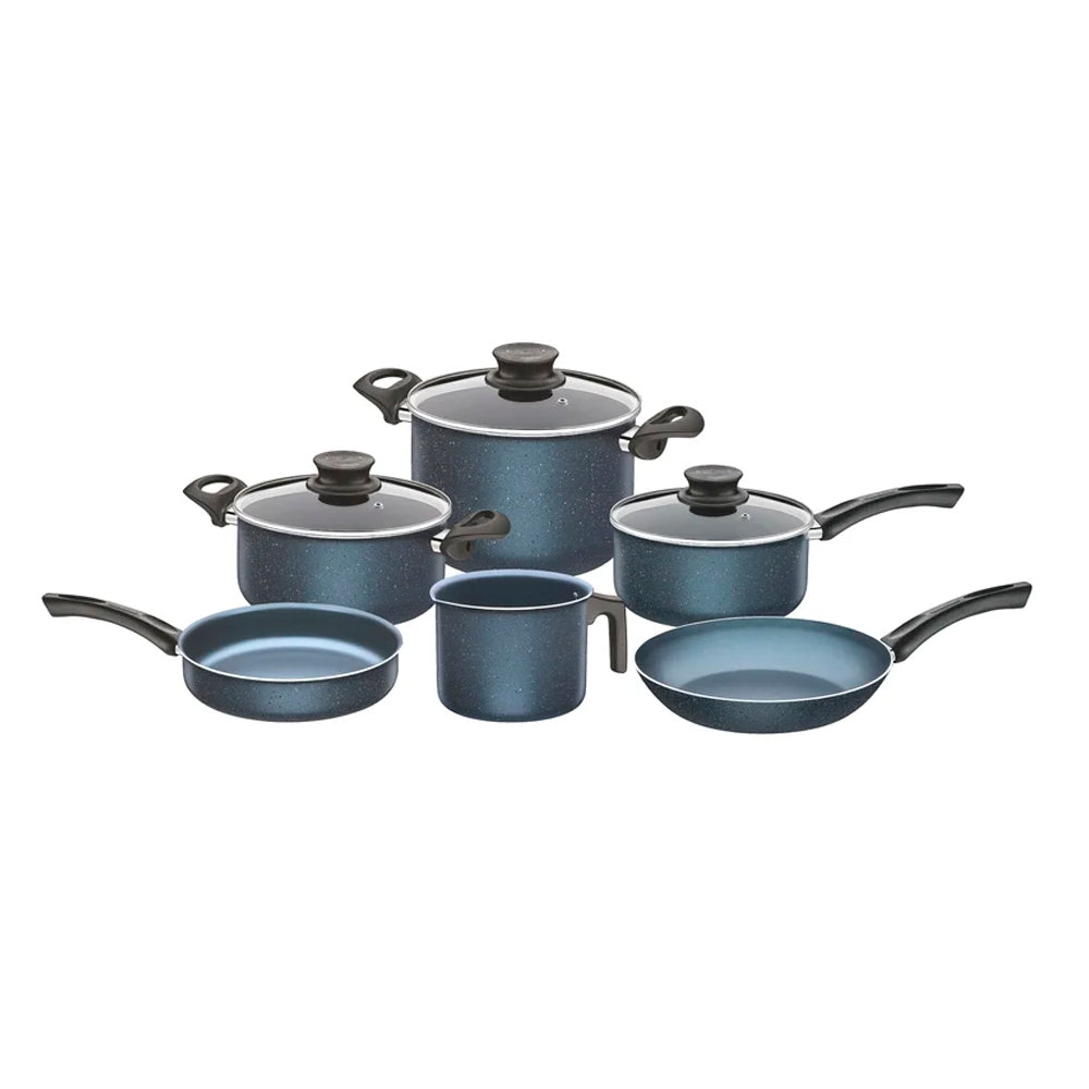 Bateria de Cocina Paris Granito Azul 9 piezas Tramontina