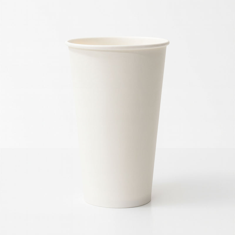 Vaso Biodegradable blanco para bebidas calientes 20 oz c/ 1,000 pzas