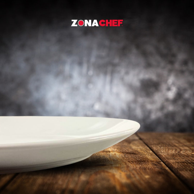 Loza BH Plato Ceramica  trinche 7.5 " caja con 60 pzas