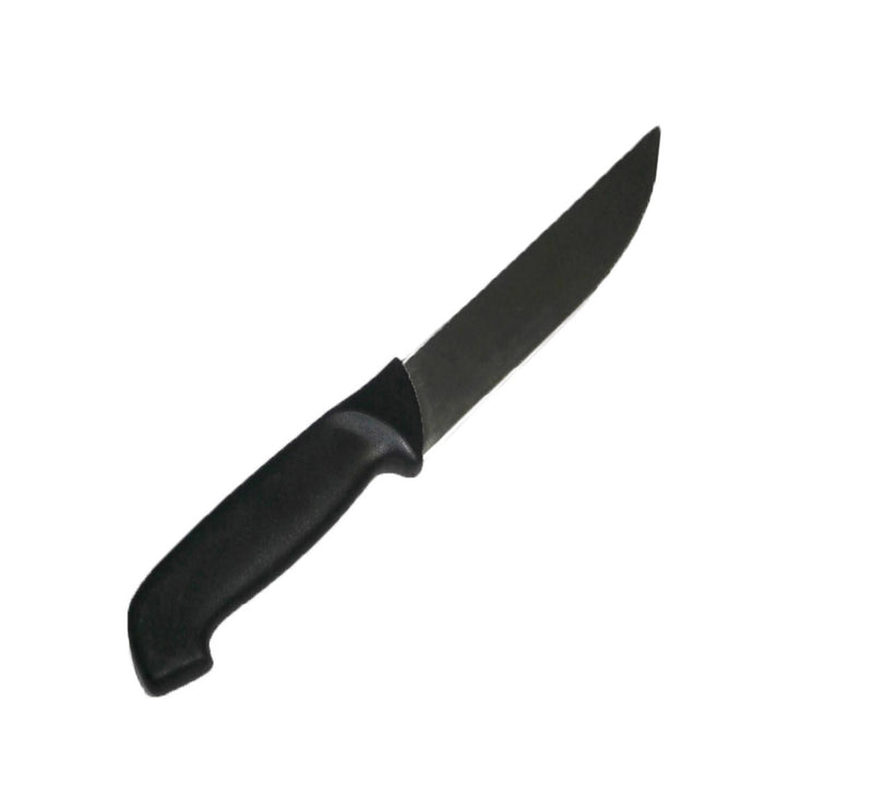 Cuchillo Chef de 8" Filo Normal 1/2 Hoja Mango Negro TRV