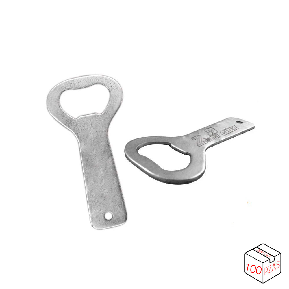 LYT6839 Destapadores planos niquelados economico publicitario TJM bolsa c/100 pzs