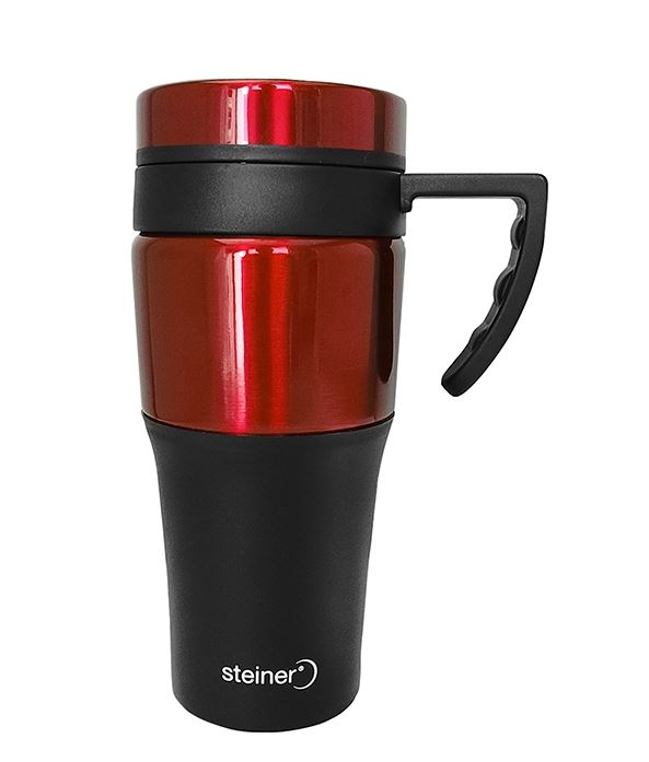 Taza Termo 420 ml Doble pared Color Rojo/Negro