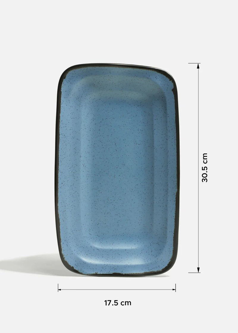 Bandeja rectangular 30.5 x 17.5 cm terra blue TAV
