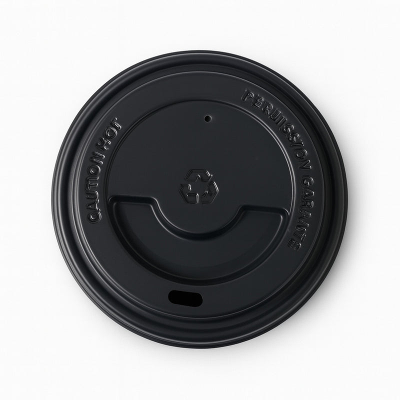 Tapa 12-16-20 oz Bebida Caliente Ps Negro c/1000 pzas