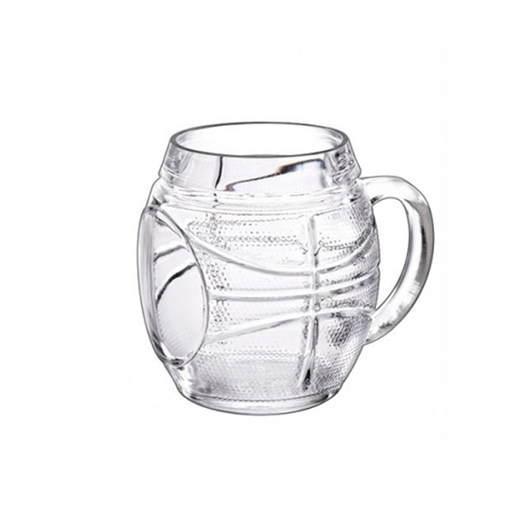 Tarro/Taza Vidrio con forma Balon Basquetbol 500 ml caja c/6 pzas SVT