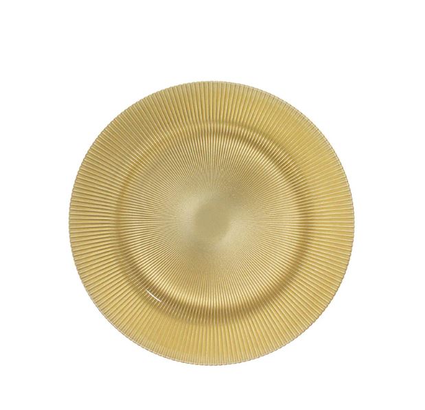 Plato Base Venecia Dorado 33.5 cm Vit