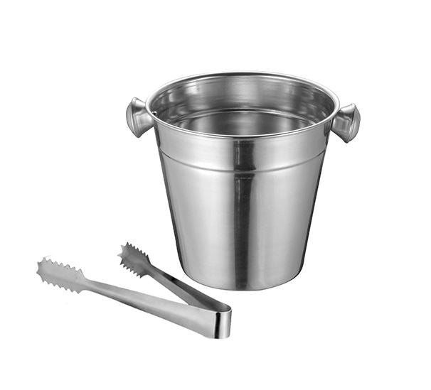 Hielera de 14 cm/1.4 lts en Acero Inox c/Pinzas TK