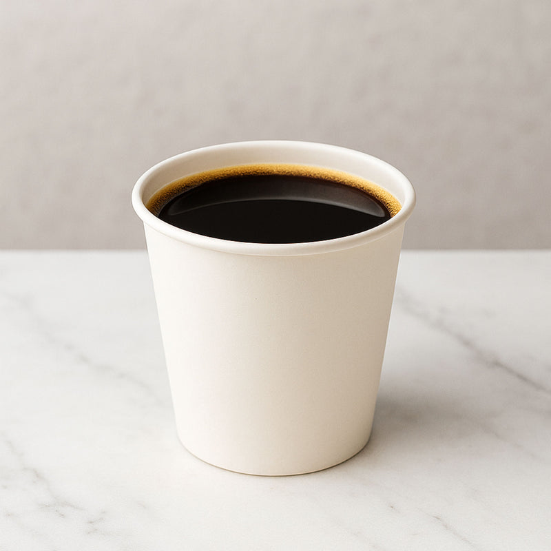 Vaso Biodegradable blanco para bebidas calientes 5 oz c/ 1,000 pzas