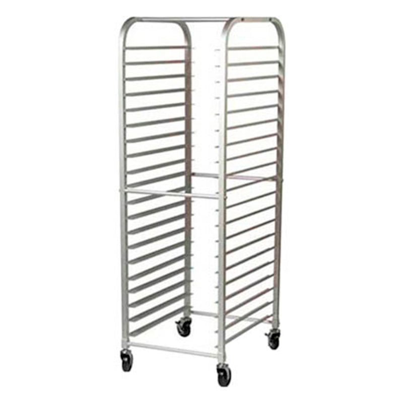 Rack Espiguero de aluminio para 20 Charolas c/Ruedas Mgs