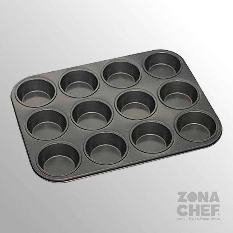 Molde p/Muffin 12 Acero Carbono