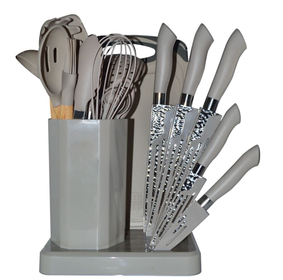 Juego de utensilios con cuchillos de silicon ALPRO