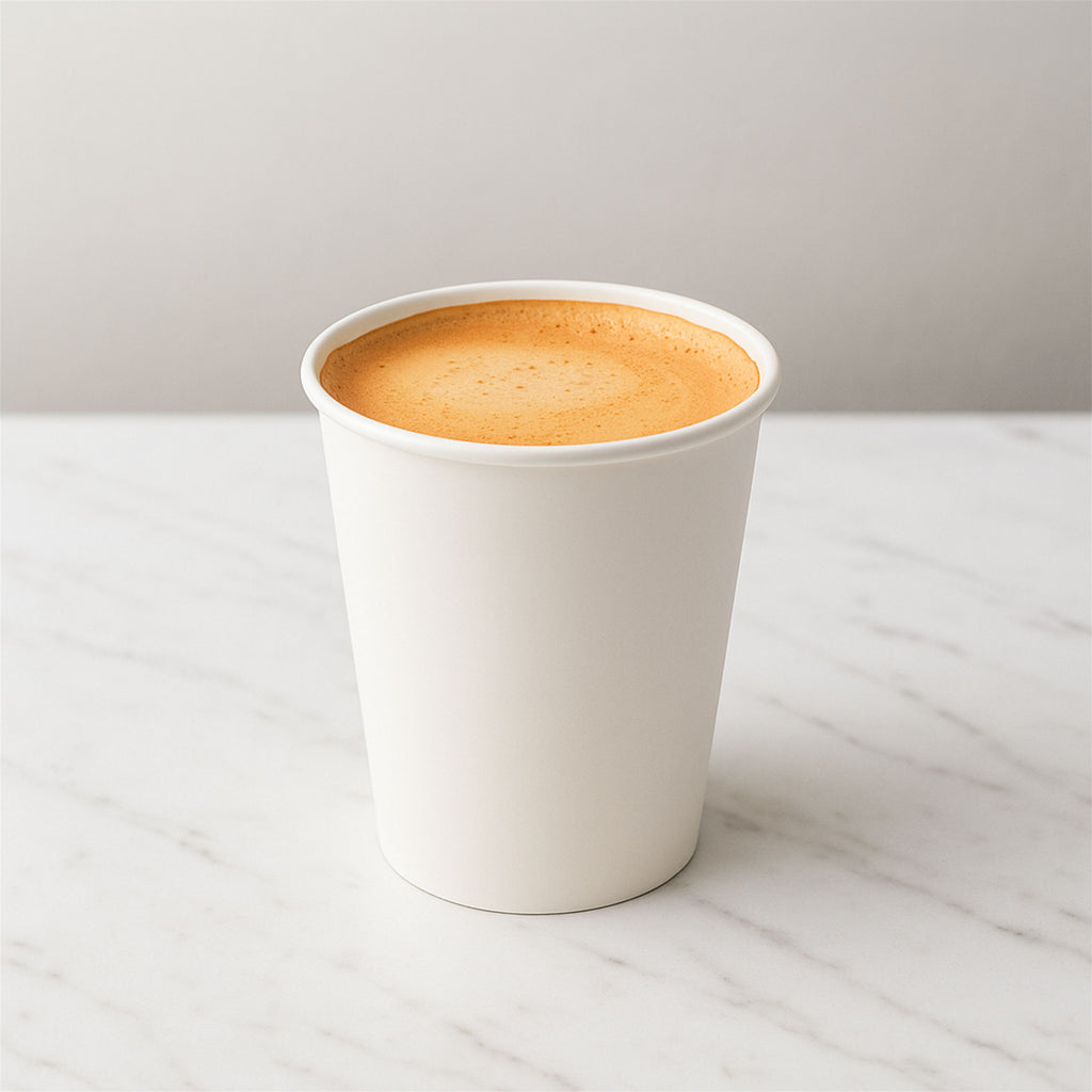 Vaso Biodegradable blanco para bebidas calientes 8 oz c/ 1,000 pzas