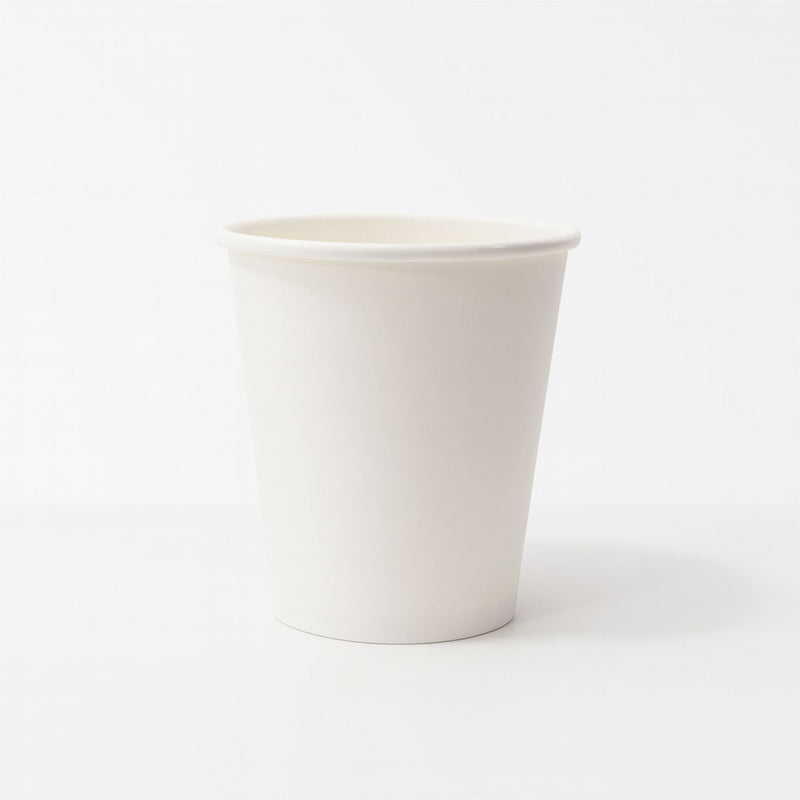 Vaso Biodegradable blanco para bebidas calientes 8 oz c/ 1,000 pzas