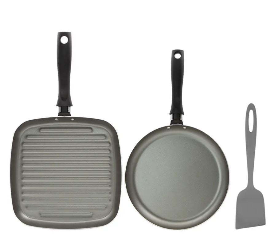 *Juego Sarten cuadrado grill y Panquequera TRAMONTINA*