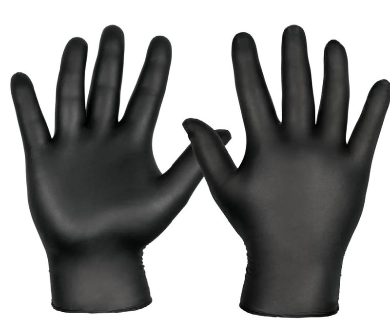 Guantes de Nitrilo Negro Mediano Caja de 100 piezas