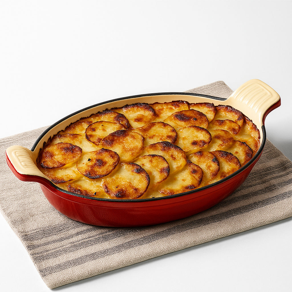 Bandeja Ovalada Hierro esmaltado 15.7 cm  rojo Alpro