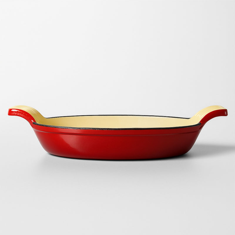 Bandeja Ovalada Hierro esmaltado 15.7 cm  rojo Alpro