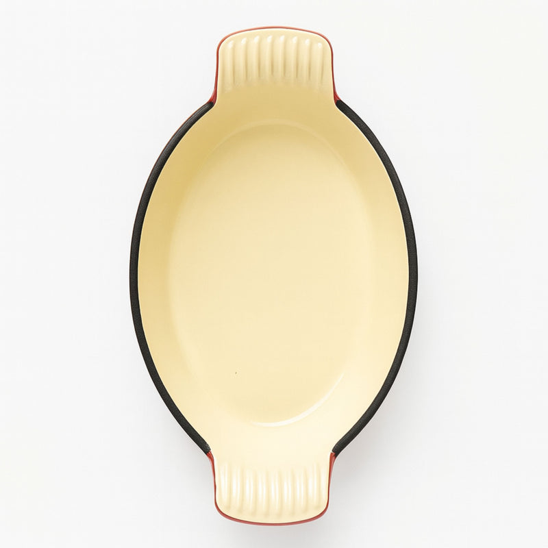 Bandeja Ovalada Hierro esmaltado 15.7 cm  rojo Alpro