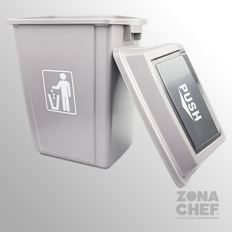 Bote de basura 20 Lt Polipropileno Gris TRV