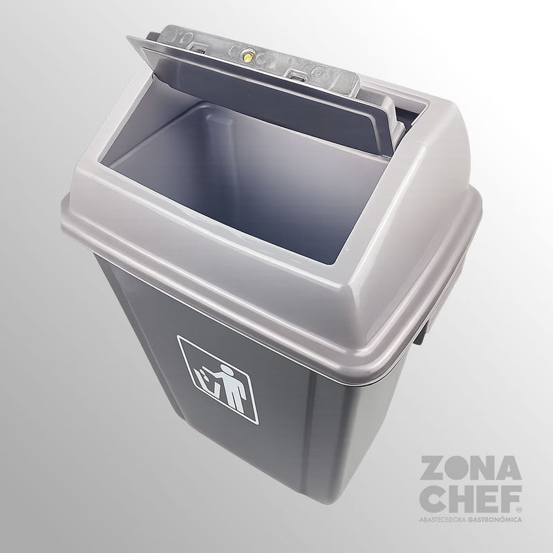 Bote de basura 20 Lt Polipropileno Gris TRV