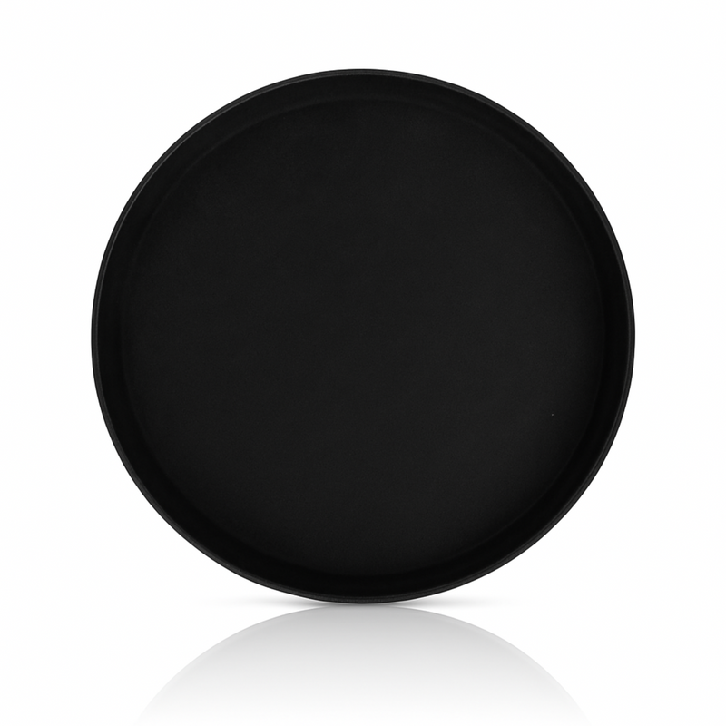 Charola Redonda antiderrapante 14 " Negra