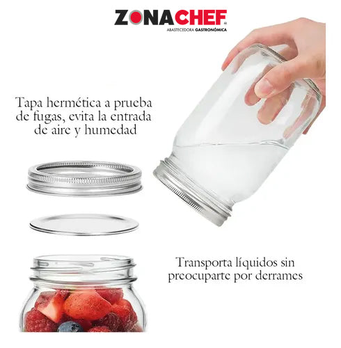 Frasco vidrio tapa hermtica Conservas 500 ml