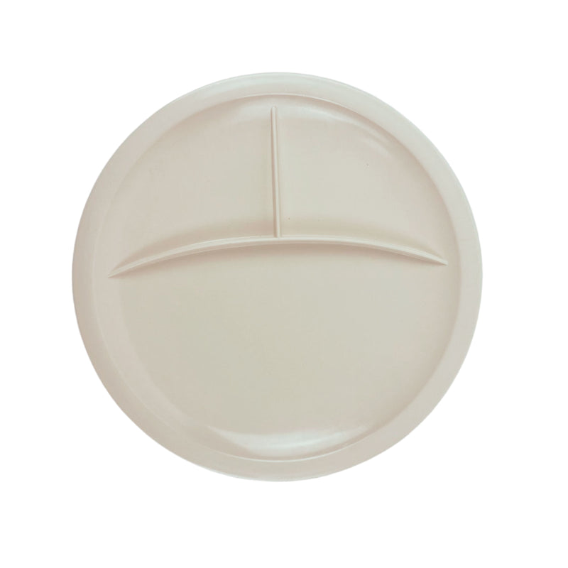Linea D08 Melamina Beige Plato Redondo c/3 Divisiones de 25 cm ANF