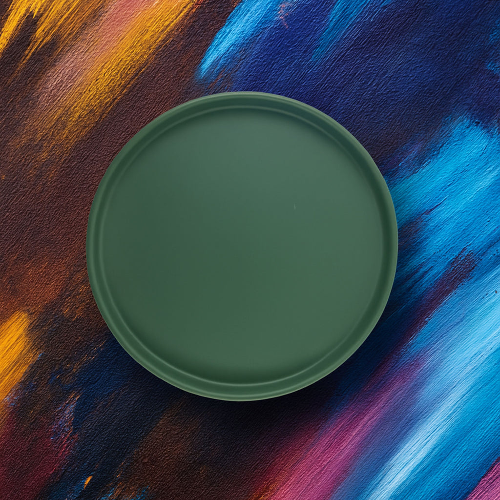 Linea Melamina Verde Mate Plato Barcelona 27 cm