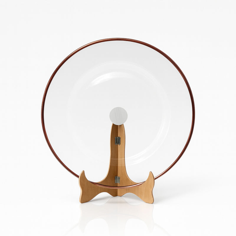 Plato Base 33 cm Aria Cristalino Filo Rosa