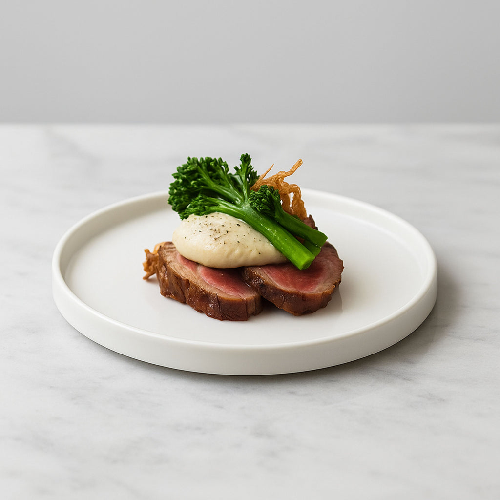 Plato Trinche Barcelona 21 cm (Vidrio Opal) BLANCO