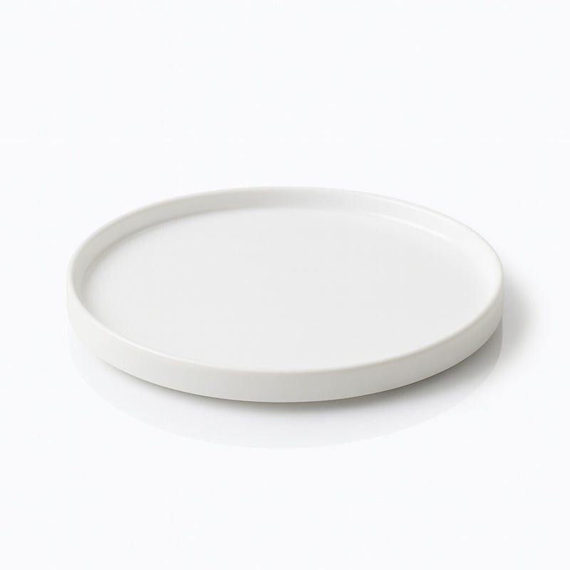 Plato Trinche Barcelona 21 cm (Vidrio Opal) BLANCO
