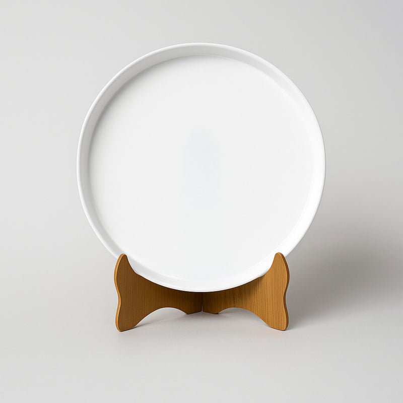 Plato Trinche Barcelona 21 cm (Vidrio Opal) BLANCO