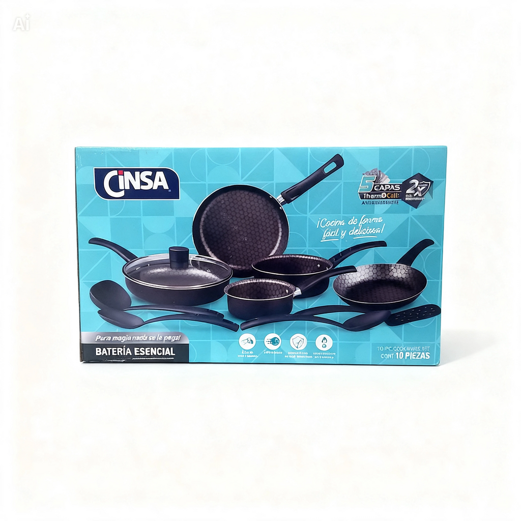 *Bateria de cocina 10 piezas CNS*