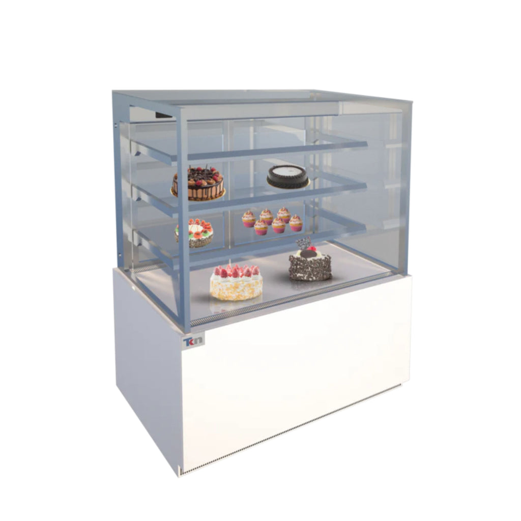 Vitrina Expositora Recta de Pasteles 3 Entrepaños  120 cm