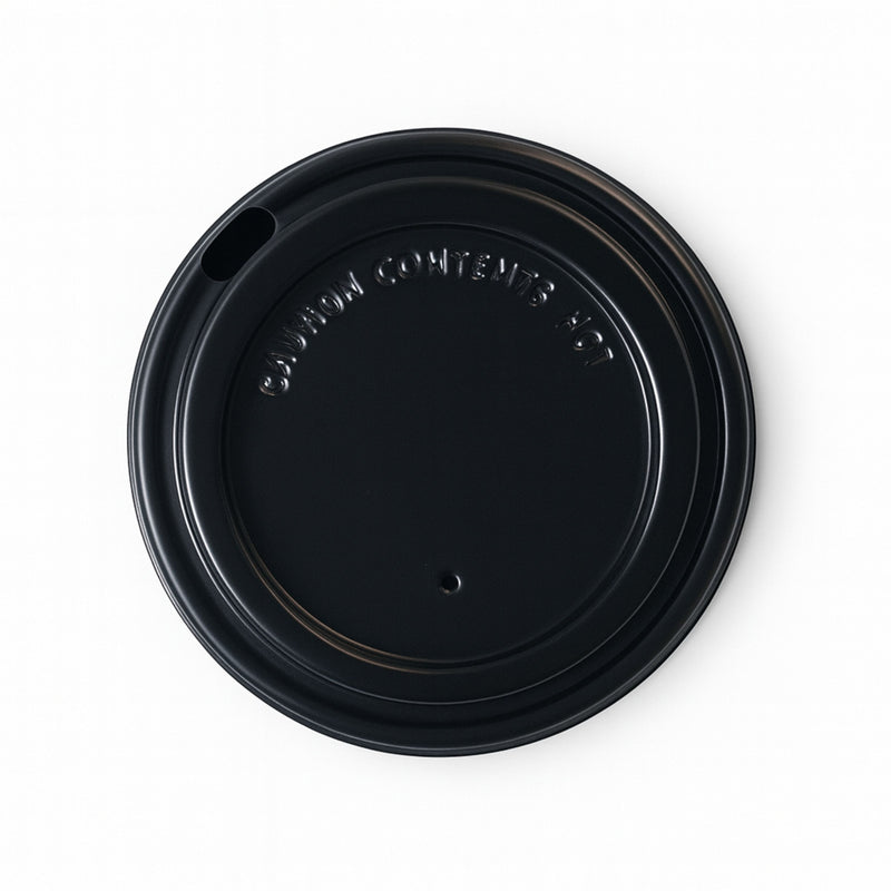 Tapa 08 oz Bebida caliente Ps color Negro c/1000 pzas