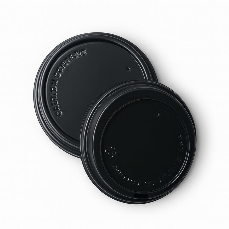 Tapa 08 oz Bebida caliente Ps color Negro c/1000 pzas