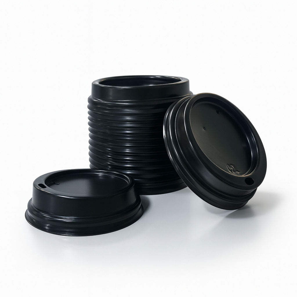 Tapa 08 oz Bebida caliente Ps color Negro c/1000 pzas