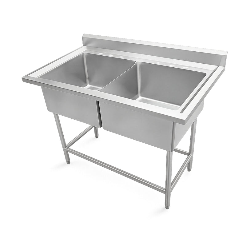 Tarja Doble en Acero Inoxidable 180x70x95 cm OZNOX