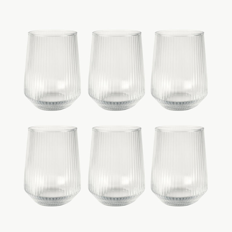 Vaso Lines HB 390 ml  Caja con 6 piezas