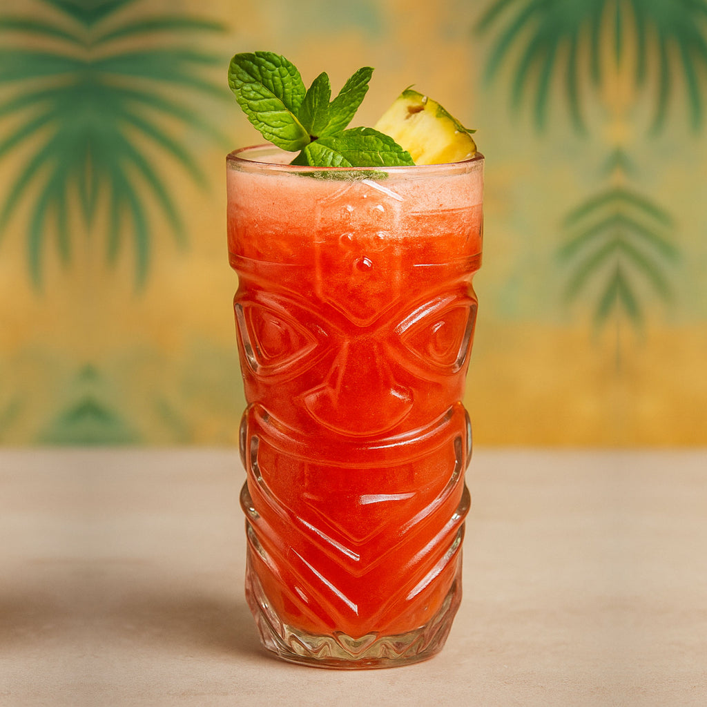 Vaso Tiky Cocktail Calavera 410 ml  Caja con 6 piezas