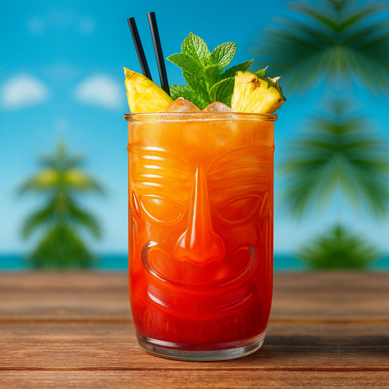 Vaso Tiky Cocktail Calavera 520 ml  Caja con 6 piezas