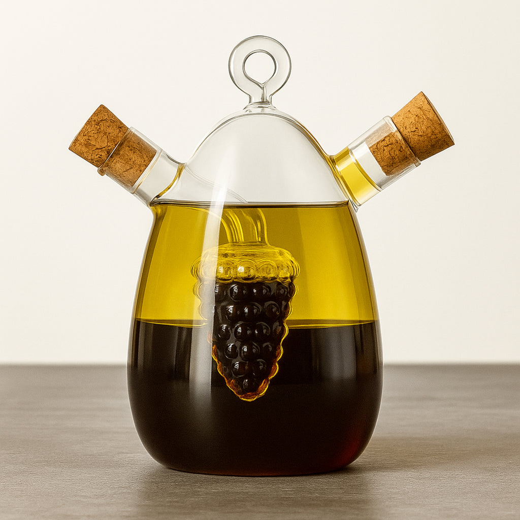 Vinagrera de vidrio borosilicato con corcho Uvas TAV