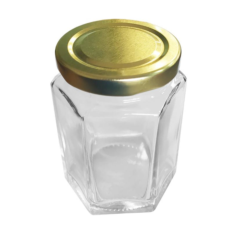 Tarro hexagonal de 300 ML. Caja C/ 12 Piezas