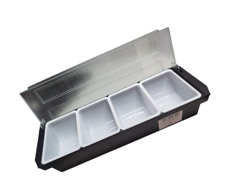 Caja para condimentos de Plastico 4 compartimentos Tav