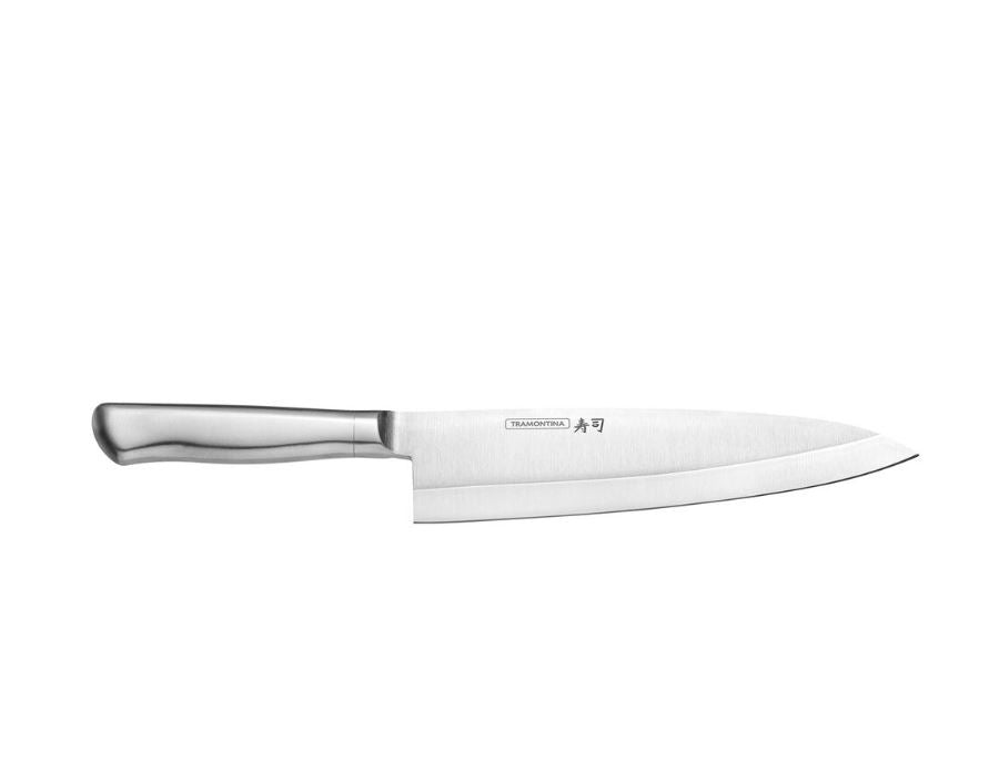 Cuchillo Deba Tramontina Sushi Diamond con Lámina y Mango de Acero Inoxidable 8"