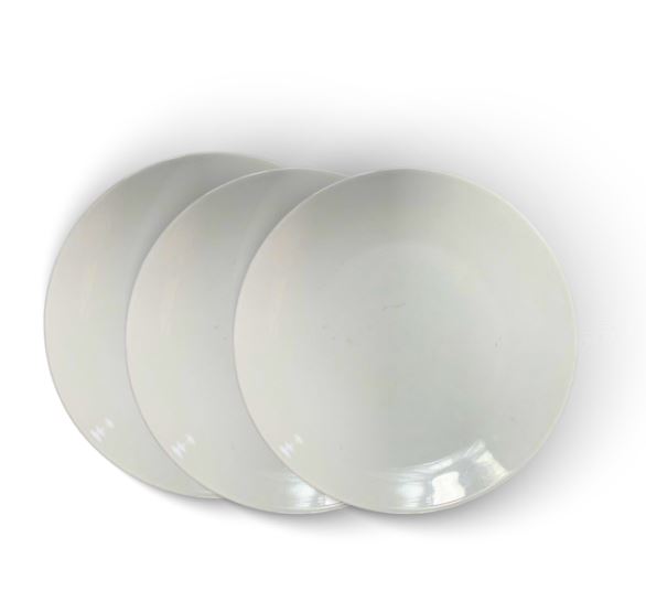 Loza BH Plato Ceramica  trinche 7.5 " caja con 60 pzas