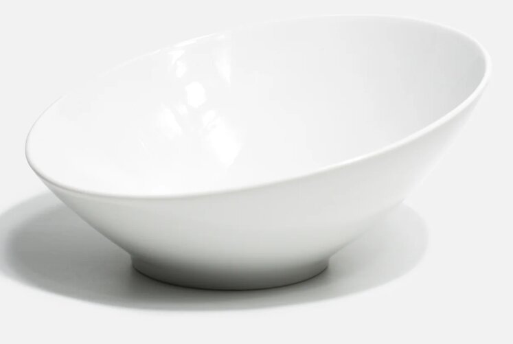 Tazon Inclinado 21 cm Porcelana Blanco  ANF