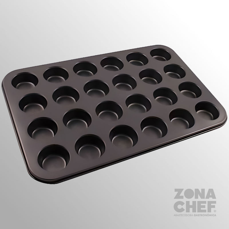 Molde p/Muffin 24  Acero Carbono