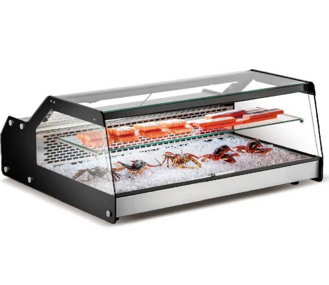 Vitrina Refrigerada Sobre Mostrador Con Cristal Recto 112 L 180W 110V Migsa CW-128